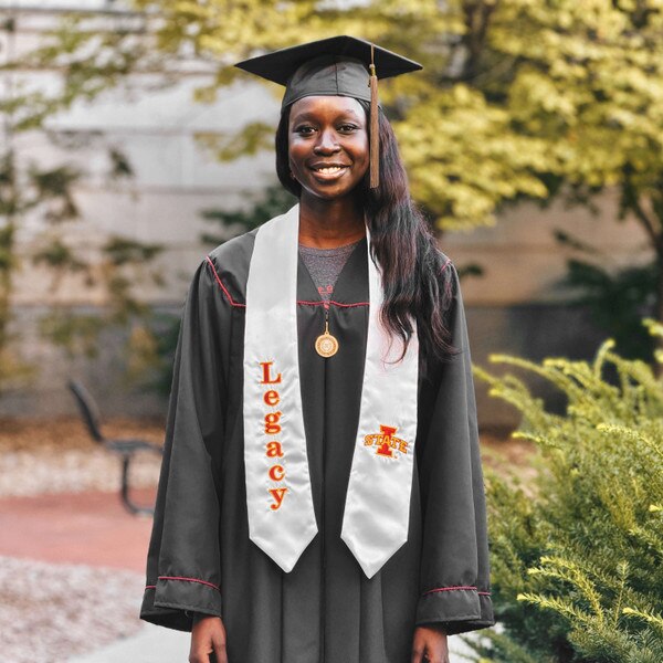 I-State Legacy White Satin Stole